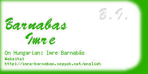 barnabas imre business card